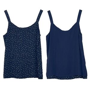 NWT 41 Hawthorn Reversible Polka Dot Cami in Navy / White Sz. S